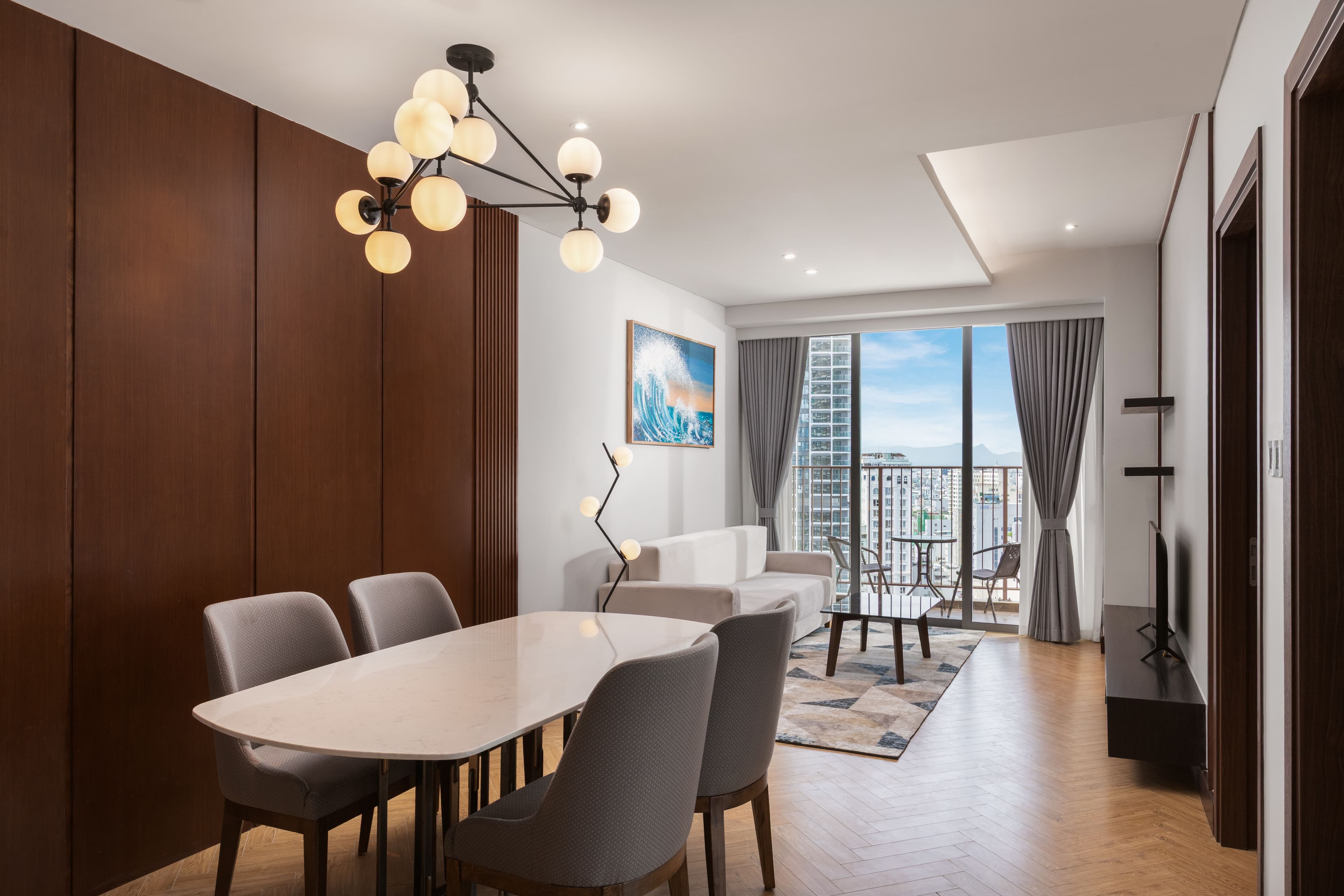 Deluxe Family Suite with One Bedroom, Partial Ocean View - Panorama View 1